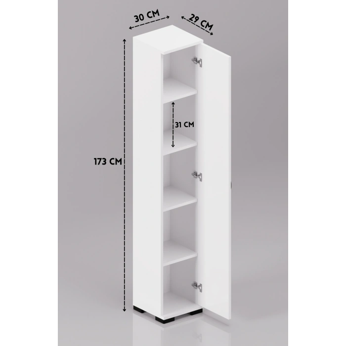 Çok Amaçlı Kiler Dolabı Beyaz 30 cm