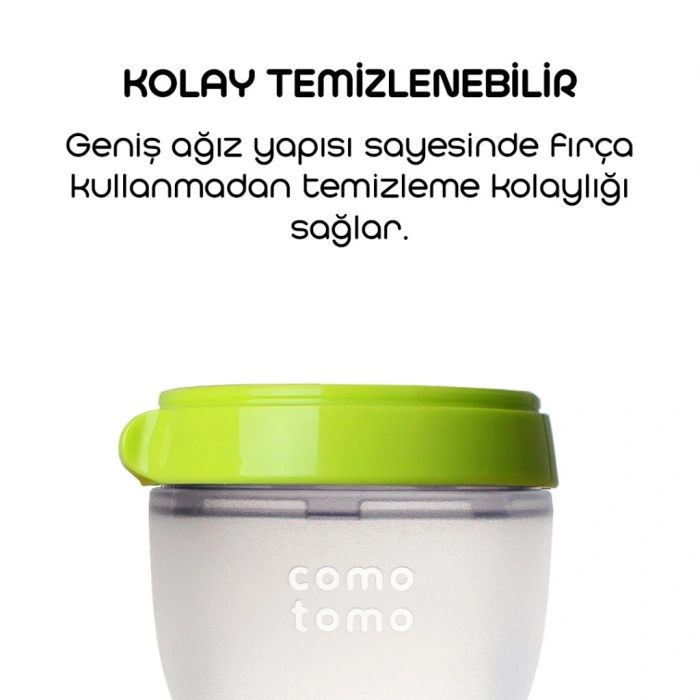 Comotomo Antikolik Silikon Biberon 150 ml 0-3 Ay Yeşil