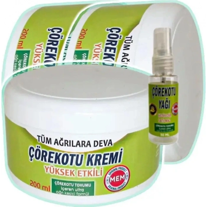 Çörek Otu Bakım Kremi 3X200 Ml+30 ml Çörek Otu Yağı ile