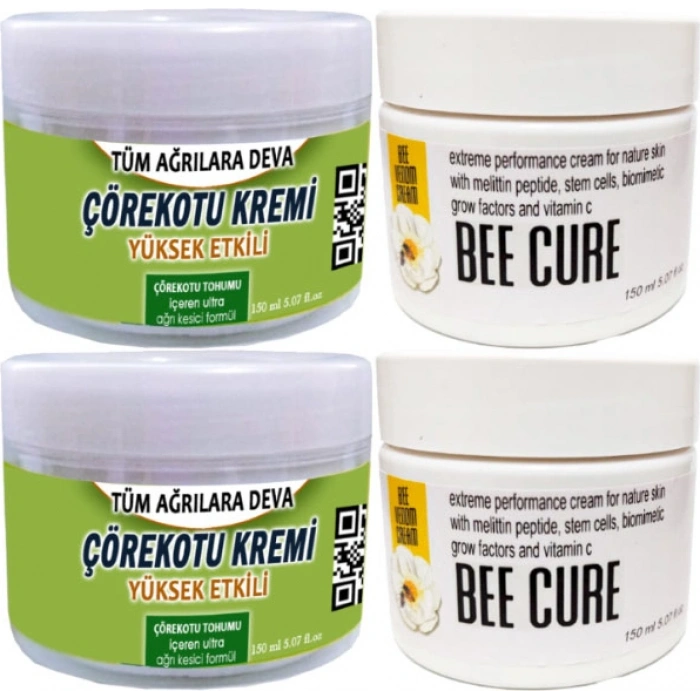 Çörek Otu Kremi 2 Adet 150 ml + 2 Adet Beecure Krem 150 ml / Teskin Krem Seti