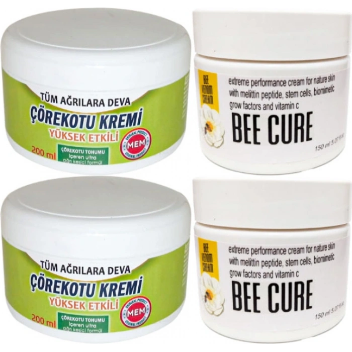 Çörek Otu Kremi  Green Box 2 Adet 200 ml + 2 Adet Beecure 150 ml Krem / Teskin Krem Seti