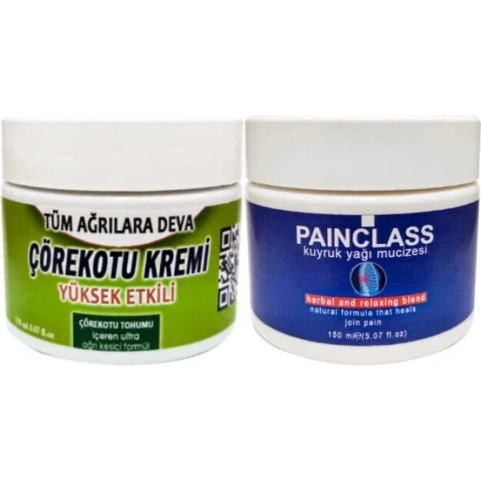 Çörek Otu Kremi Orta Boy 100 ml - Painclass 150 ml Kuyruk Yağı Kremi