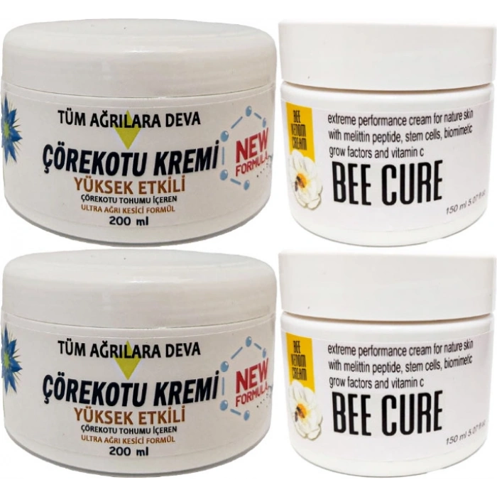 Çörek Otu Kremi White Box 2 Adet 200 ml + 2 Adet Beecure Krem 150 ml / Krem Seti