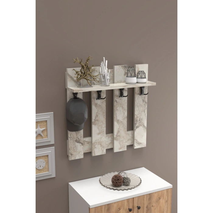 Country Duvar Askılığı Beyaz 60 cm