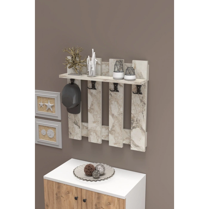 Country Duvar Askılığı Beyaz 60 cm