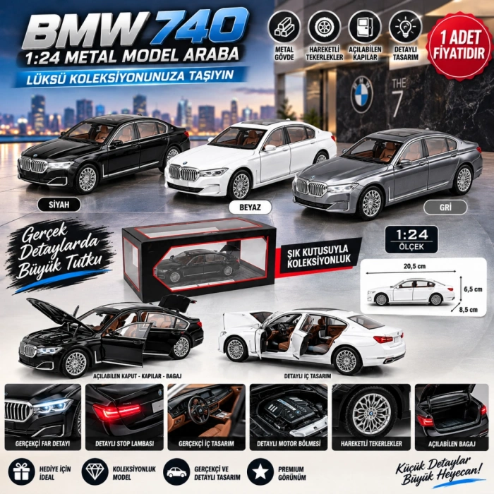 CZ151B 740 1:24 METAL MODEL ARABA (adet fiyatıdır)