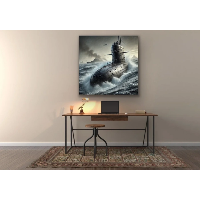 Denizaltı Kanvas Tablo 90x90cm