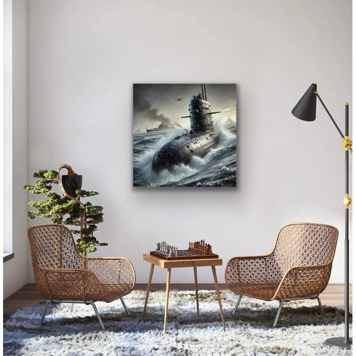 Denizaltı Kanvas Tablo 90x90cm