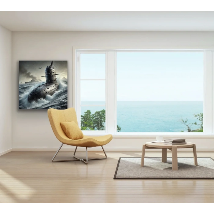 Denizaltı Kanvas Tablo 90x90cm