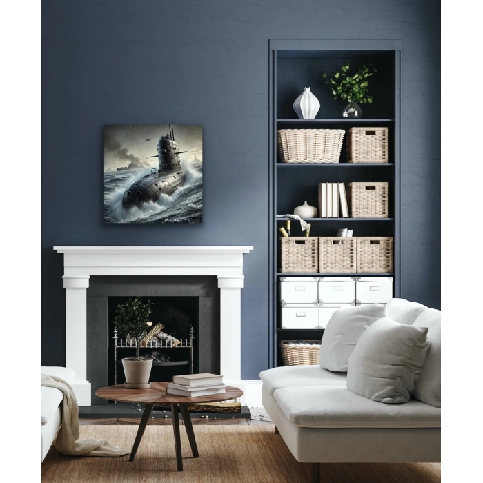 Denizaltı Kanvas Tablo 90x90cm