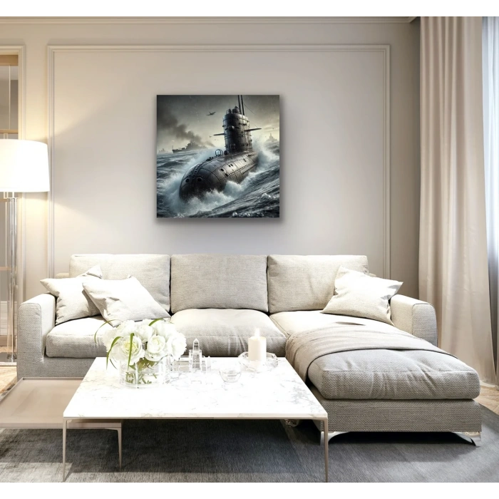 Denizaltı Kanvas Tablo 90x90cm