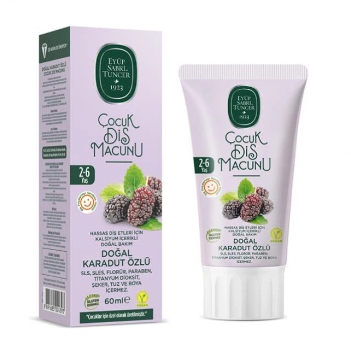 Diş Macunu Karadut 60ml Çocuk 1 Adet