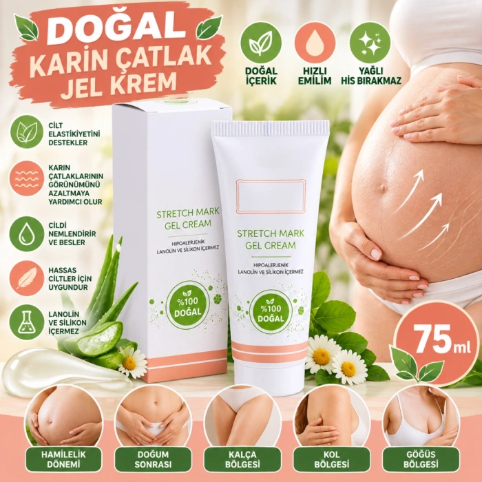 Doğal Karın Çatlak Jel Krem 75 ml