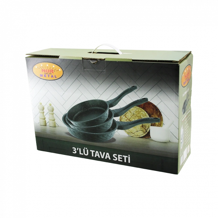 Döküm Tava Seti 3lü (20-24-28 cm)