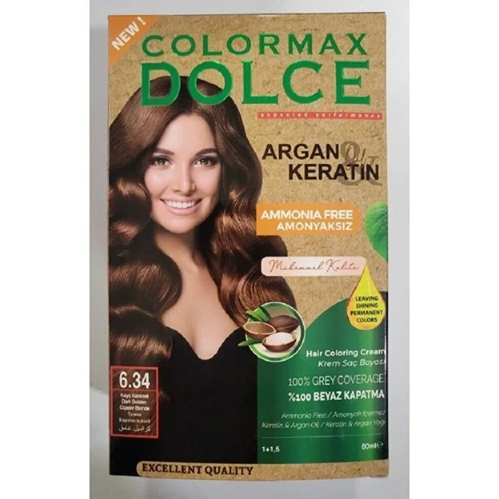 Dolce Amonyaksız, Doğal Set Boya - 6.34 Koyu Karamel