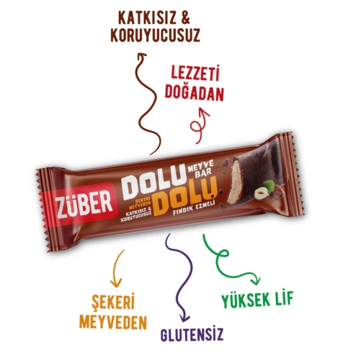 Dolu Dolu Fındık Ezme Meyve Bar 30 Gr