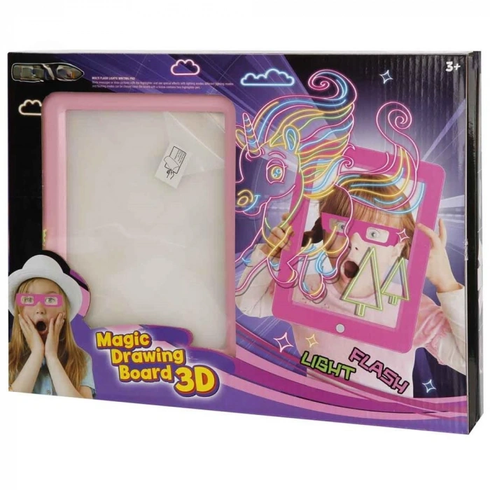 3D SİHİRLİ ÇİZİM TAHTASI PEMBE VEYA BEYAZ (adet fiyatıdır)