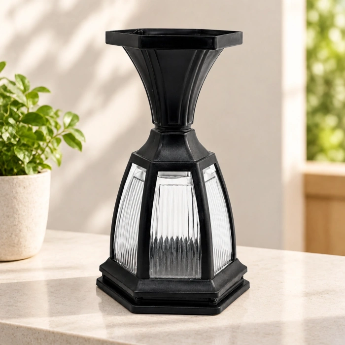 E27 60W IP44 Siyah Set Üstü Bahçe-Balkon Sokak Lambası