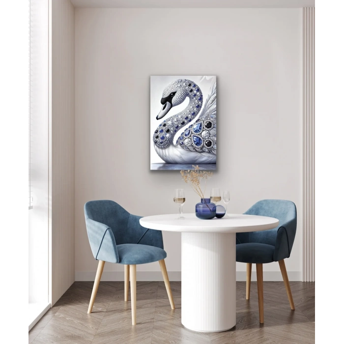 Elmaslı Kuğu Kanvas Tablo 70x100cm