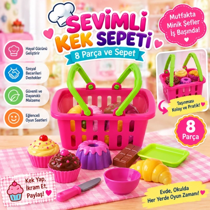 ENF-39220 SEVİMLİ KEK SEPETİ