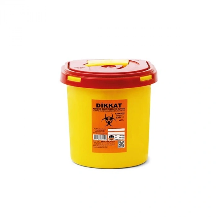Enfekte Tıbbi Atık Kovası - 1.3 lt