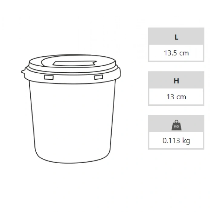 Enfekte Tıbbi Atık Kovası - 1.3 lt