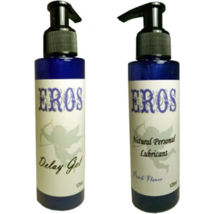 Eros 125ml Şeftali Aromalı  125ml Dlay Jel Erkeklere Özel Set