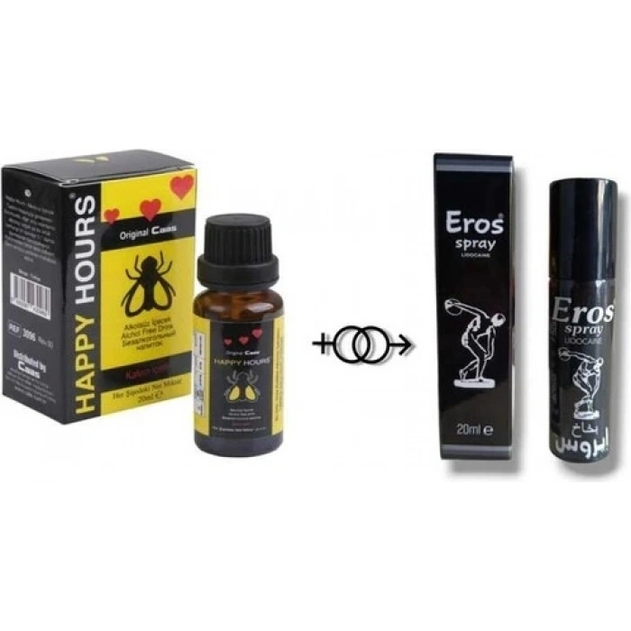 Eros Happy Hours Kadınlara Özel Damla + Eros Sprey