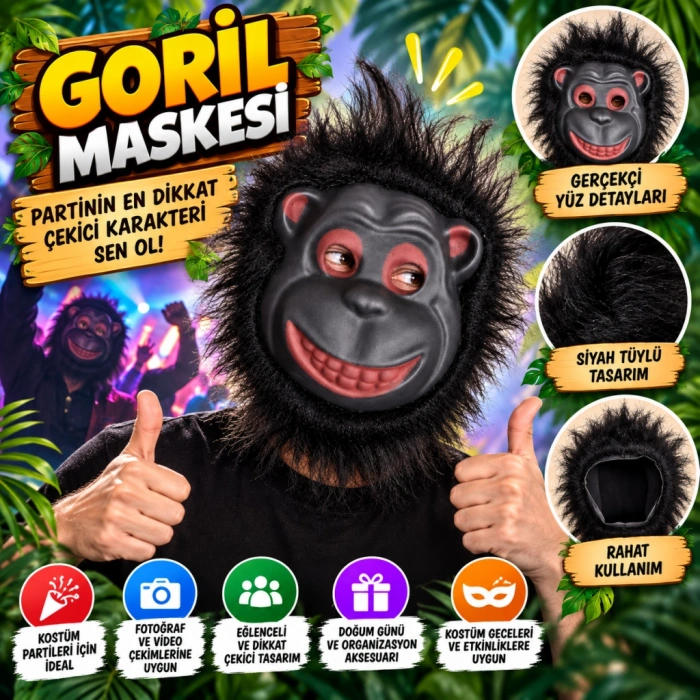 Eva Goril Maskesi – Sırıtan Goril