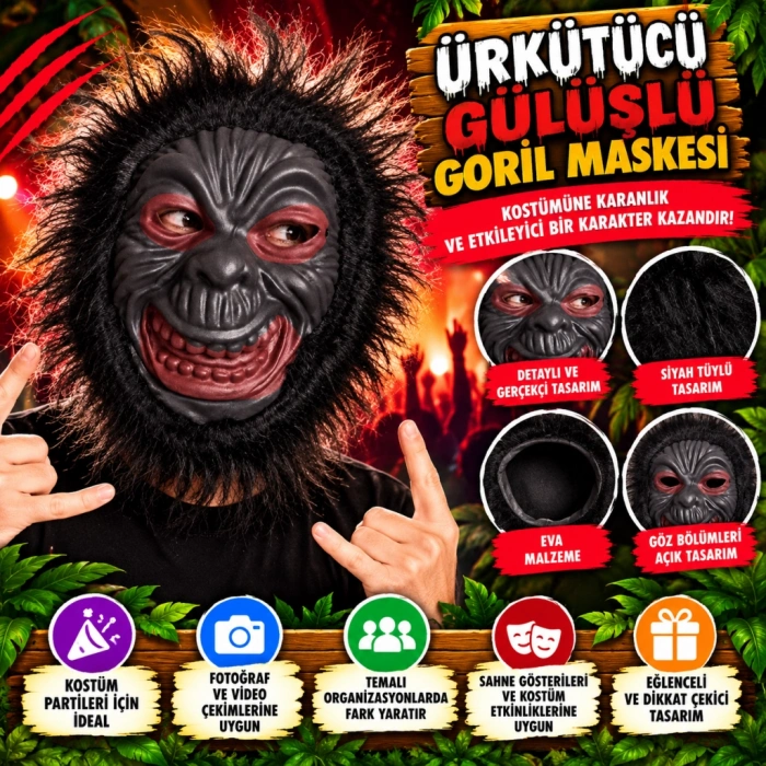 Eva Goril Maskesi – Ürkütücü Gülüşlü Goril