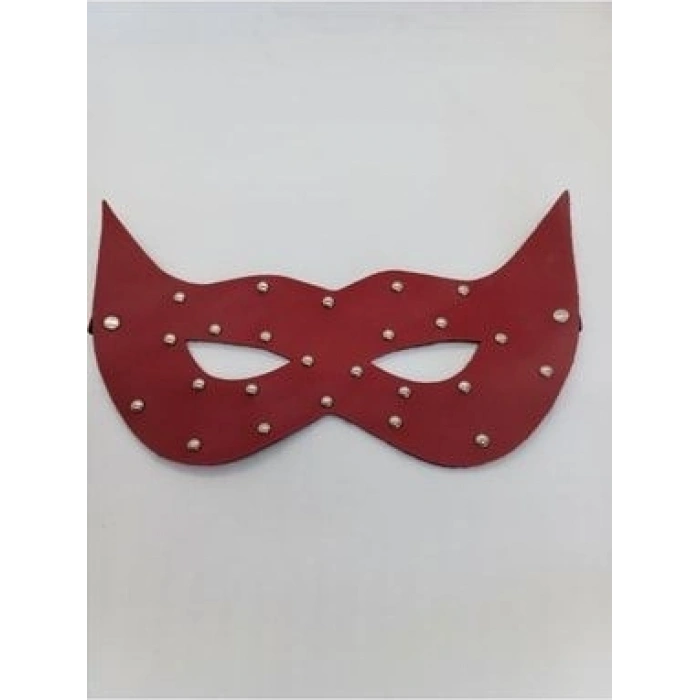 Fantezi Deri Kırmızı Renk Maske