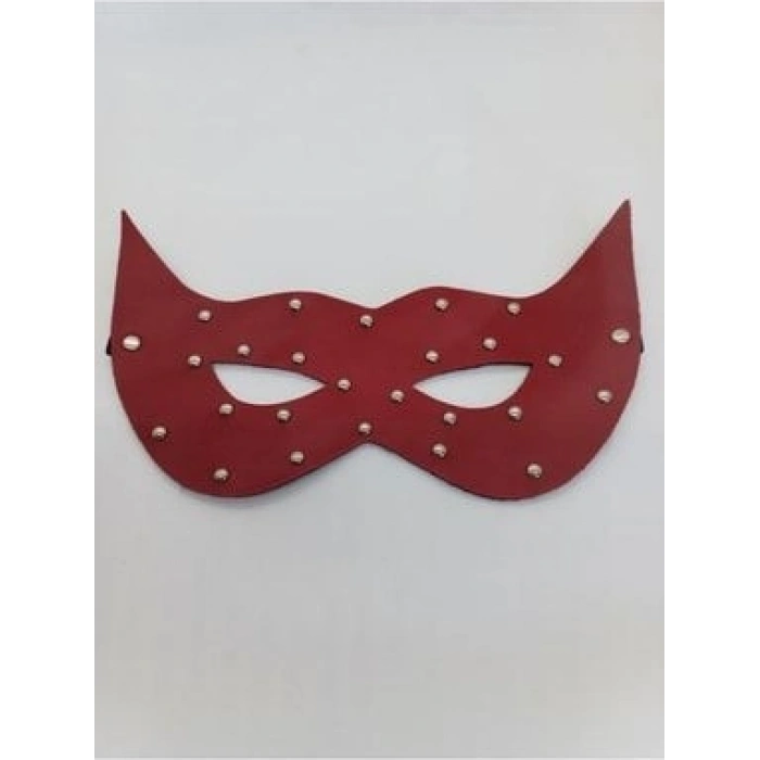 Fantezi Deri Kırmızı Renk Maske