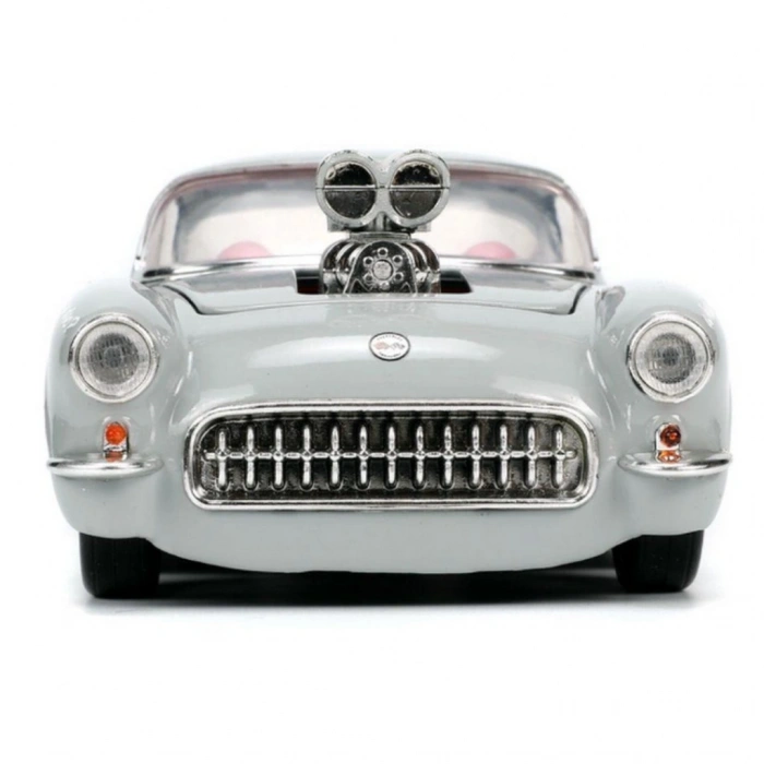 Figürü ve 1957 Chevrolet Corvette Model Aracı