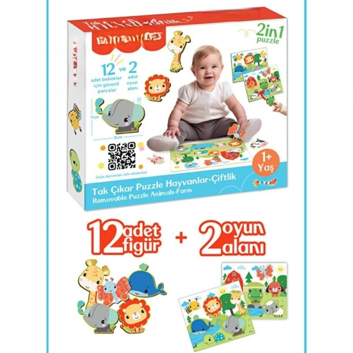 FP2755 TAK ÇIKAR PUZZLE HAYVANLAR