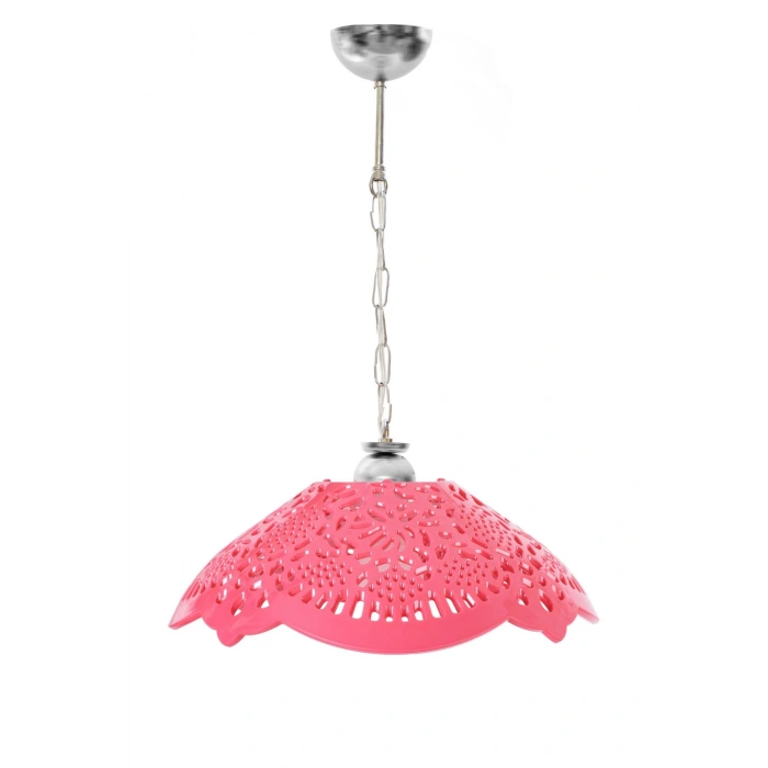 Fuşya Akrilik Avize Soft Pembe Modern Aydınlatma 35x35x12 cm