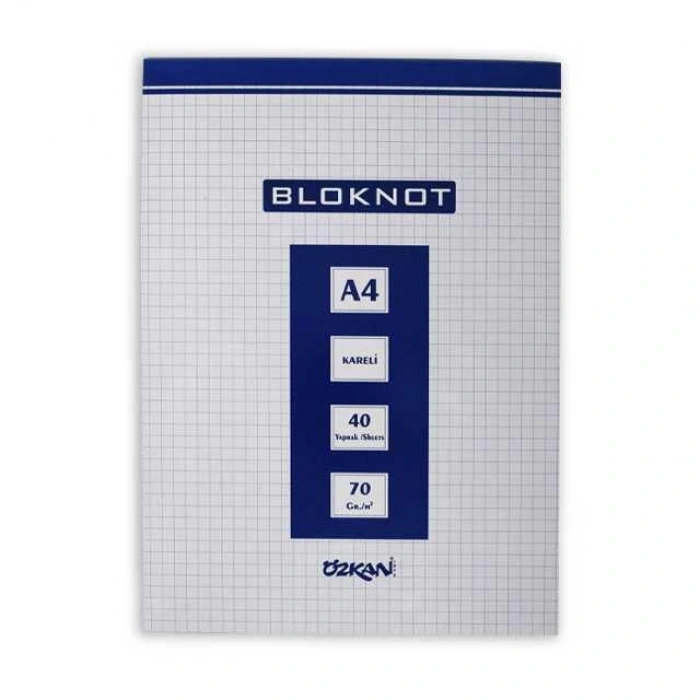 G0385 A4 40 Yaprak Masa Bloknot Kareli 1 Adet