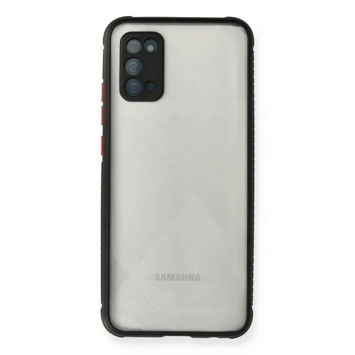 Samsung Galaxy A02S Kılıf Miami Şeffaf Silikon - Siyah