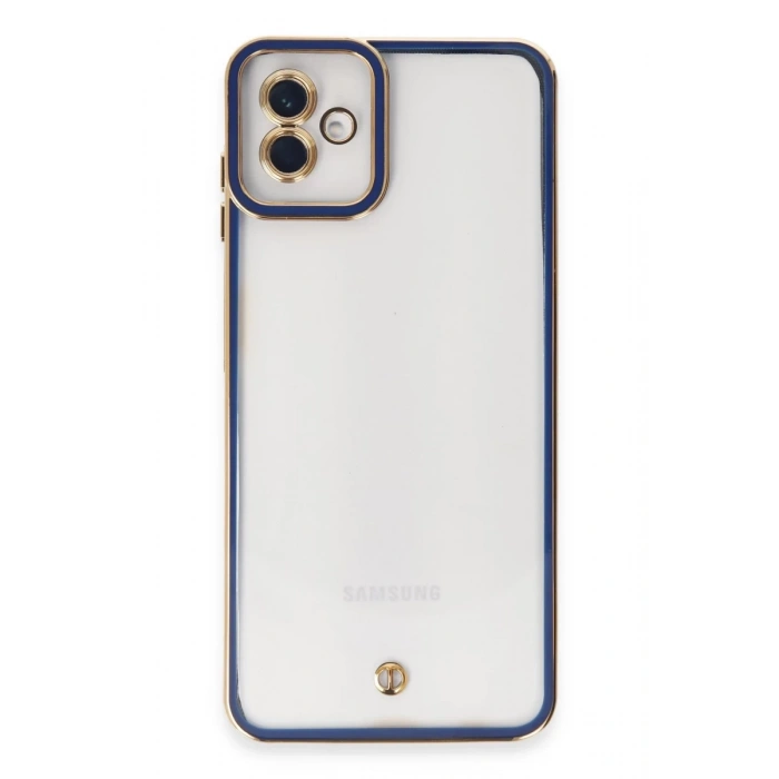 Samsung Galaxy A04 Kılıf Liva Lens Silikon - Mavi