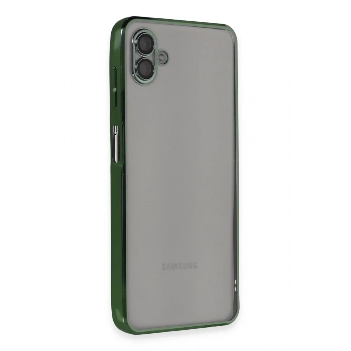 Samsung Galaxy A04 Kılıf Lensli Silikon - Yeşil