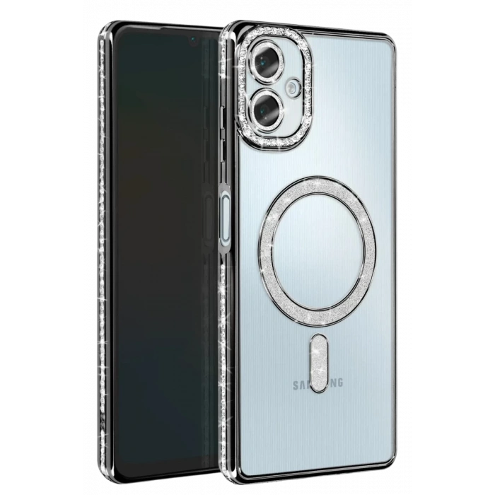 Samsung Galaxy A06 Joke Simli Magneticsafe Kılıf - Siyah