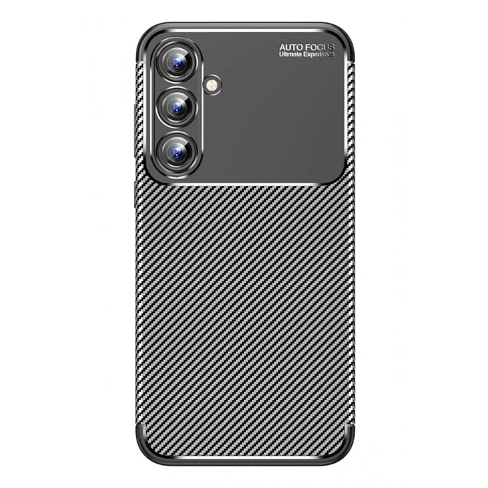 Samsung Galaxy A15 4G Kılıf Auto Focus Karbon Kapak - Siyah