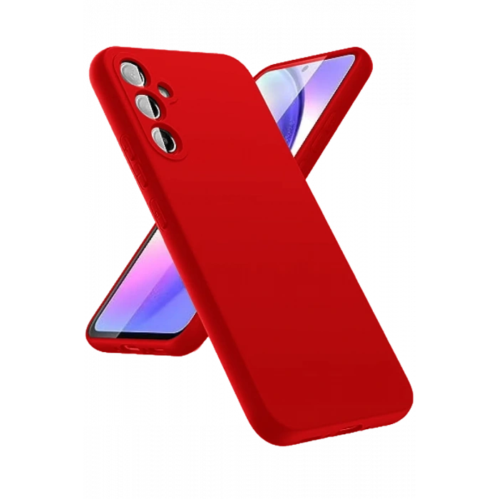 Samsung Galaxy A24 4G Kılıf First Silikon - Kırmızı