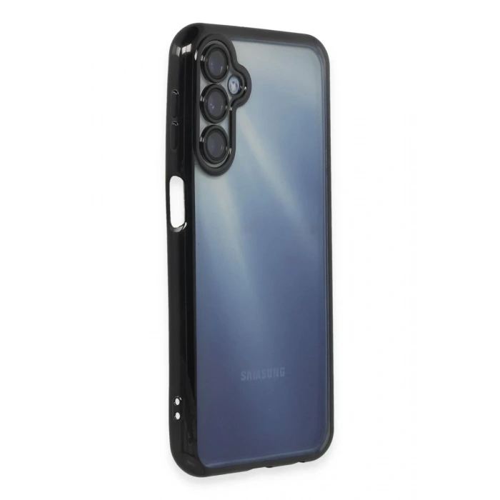 Samsung Galaxy A25 5G Kılıf Lensli Silikon - Siyah