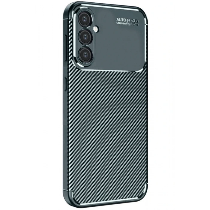 Samsung Galaxy A26 Kılıf Auto Focus Karbon Kapak - Koyu Yeşil