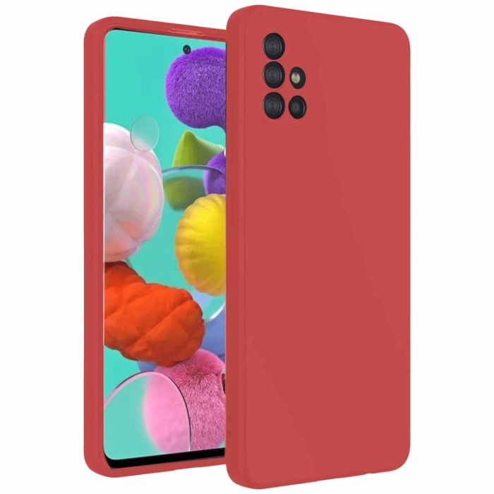 Samsung Galaxy A31 Kılıf Nano içi Kadife Silikon - Kiremit