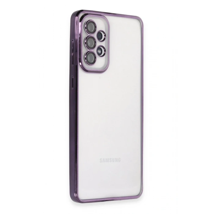Samsung Galaxy A53 5G Kılıf Lensli Silikon - Mor