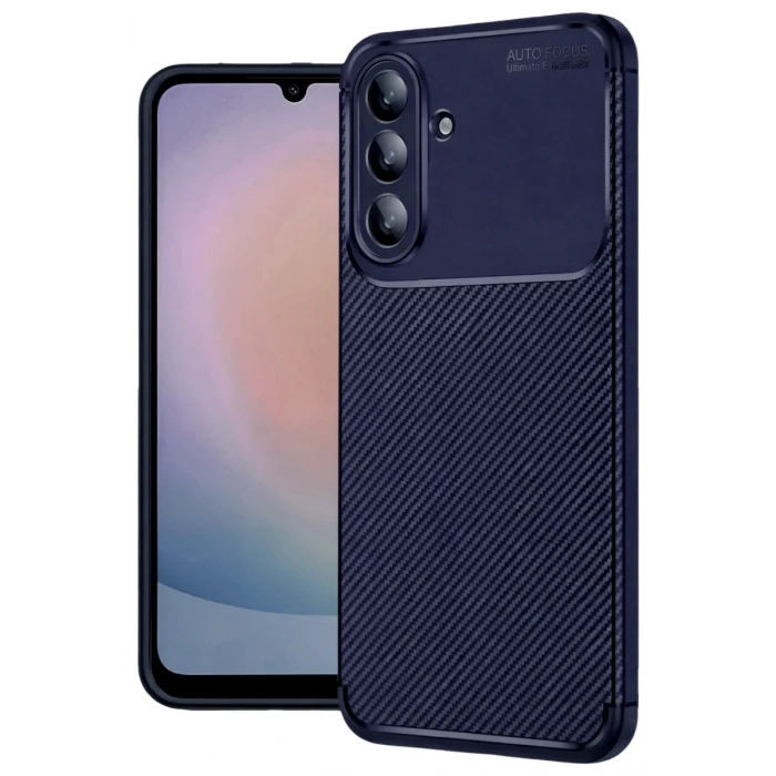 Samsung Galaxy A57 5G Auto Focus Karbon Kapak - Lacivert