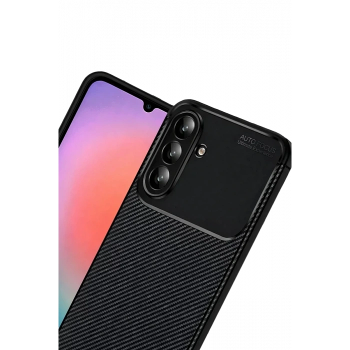 Samsung Galaxy A57 5G Auto Focus Karbon Kapak - Siyah