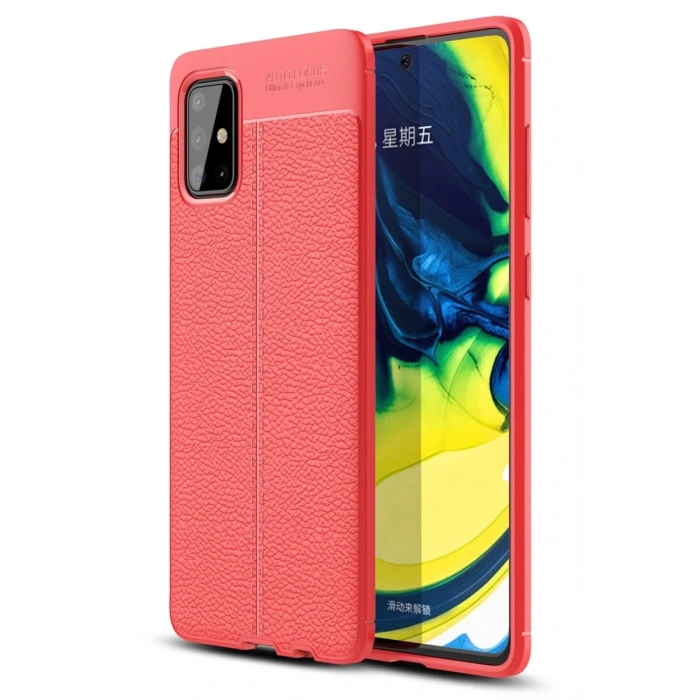 Samsung Galaxy A71 Kılıf Auto Focus Kapak - Kırmızı