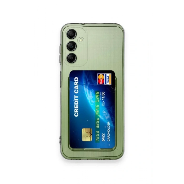 Samsung Galaxy M15 Kılıf Kart Şeffaf Silikon - Şeffaf